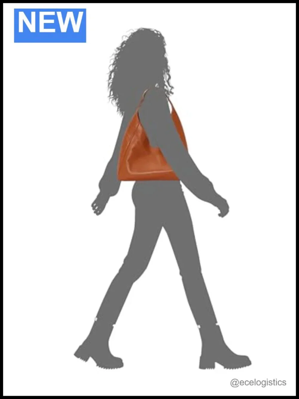 Hobo Bag Genuine Leather Magnetic Closure Shoulder Handbag